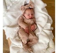 Poupées Reborn Réalistes Fille 20 Pouces Poupée Réaliste pour Tout-Petit Poupée de Bébé Nouveau-né Dormant dans la Vraie Vie Qui Ressemblent à de Vraies Poupées Réalistes Corps Complet en Vinyle