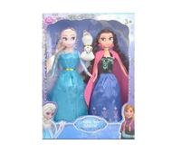 Poupées - RESTEQ - Elsa et Anna - 28 cm - Figurine Olaf incluse - Cadeau idéal