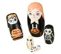 Poupées russes gigognes pour 5 pièces de décoration de table Halloween à | poupées russes en bois à empiler Pour étagère maison vitrine magasin présentoir bibliothèque crèche fête