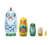 Poupées russes gigognes pour Jouet éducatif en bois thème poule 5 pièces | éducatifs gigognes pour Garçons Filles Maison Appartement Chambre Bureau Salle de Jeux Salon Anniversaire
