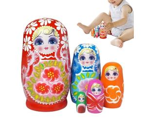 Poupées Russes Matriochka Pour 5 Pièces Décoration De La Maison En | Décoration de table amusante pour étagère de bureau bureau entrée bureau comme fête des mères et verjaa