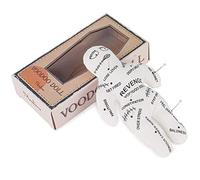 Poupées vaudou 8, 5 x 5, 1 pouces en coton polyester blanc, poupée effrayante avec des impressions inquiétantes, poupée effrayante, poupées d'horreur négatives de vengeance pour la libération émoti