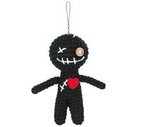 Poupées vaudou Amusantes avec Aiguilles - Grande - 12 cm - Cadeau de Bureau pour Les Collections, Les Amis, Les Cadeaux Amusants, pour la Relaxation, Le soulagement du Stress, Noir