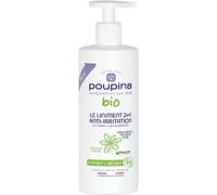 POUPINA - Le Liniment bébé 2en1 anti-irritation certifié bio - Recette Oléo-Calcaire - Nettoyant + Lotion barrière - 100% d'ingrédients d'Origine Naturelle - Vegan - Fabriqué en France - 750 mL