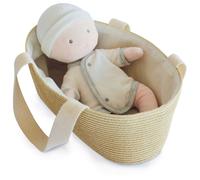 Poupon Avec Couffin Blanc/Gris