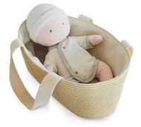 Poupon avec couffin Doudou et Compagnie Blanc et Gris Blanc et Gris G