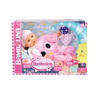 Pioupiou et Merveilles - Dimian - Poupée Bambolina Bonne Nuit - 42 cm - Poupon avec Son Bonnet de Nuit - Tétine pour rejouer l'heure du Coucher - Chanteuse et Berceuse avec 50 Mots enregistrés