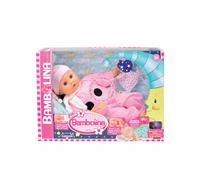 Poupon Bambolina Bonne Nuit - Parle : 50 Mots + Doudou Cœur Phosphorescent Rose TU