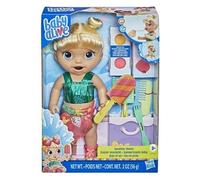 Baby Alive Sunshine Snacks Doll, Eats and Poops, Summer-Themed Waterplay Baby Doll, Ice Pop Mold, Toy for Kids Ages 3 and Up, Blonde Hair