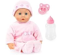 Poupon interactif - Bayer Design - 93824CK - Corps souple - 24 sons - 38 cm - Rose