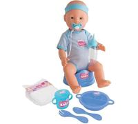 Poupon NEW BORN BABY Bleu 43cm - Boit et Fait Pipi - SILVERTORN