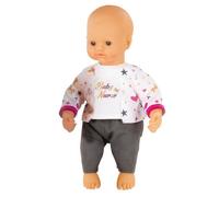 Poupon - SMOBY - Baby Nurse - 32 cm - Yeux dormeurs bleus - Gris/Doré/Fuchsia