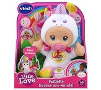 Poupon Vtech Little Love Paillette licorne arc-en-ciel Multicolore E