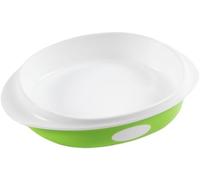 Poupy Assiette plate pour bébé, sans BPA, lavable et réutilisable, de forme arrondie