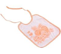 Poupy - Bavoir Jacquard Éponge Douce et Absorbante, Idéal pour Premiers Repas Bébé, Taille 27x21 cm, 1 Pièce, Blanc