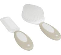 Poupy - Brosse et Peigne Bébé, Poils Souples en Nylon, Respecte la Peau Délicate, Prise en Main Facile, Fabriqué en Italie, Couleurs Assorties, Multicolore, Nylon