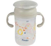 Poupy Tasse magique avec poignées 360 ml - Verre anti-goutte à 360°, idéal pour les enfants et les personnes âgées, facile à utiliser et réutilisable