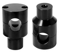 Pour 1'' 7/8" 22 Mm 25 Mm Kit Support Serrage Guidon Moto Pinces Montage Guidon(22mm Black)