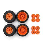Pour 1/8 1/10 4 Pneus De 110 Mm Pour Camion De Course Courte Jantes Avec Hexagones De 12 14 Et 17 Mm Pour Mise À Niveau Des Pneus De Route RC Voiture Roues(Orange)