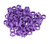 pour 100pcs, pour Les Anneaux des Pieds d'oiseaux, l'identification du Nombre, Les Bandes de Jambe de Pigeon, la Bague à Clip de volaille (Violet)