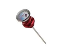 Pour 110cc Pour 125cc Partie Moto Bouchon Réservoir D'huile Jauge Température Jauge Niveau Jauge D'huile Jauge Moteur Bouchon Remplissage D'huile Jauge D'huile Courte(Red)