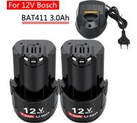 Pour 12V Bosch 3000mAh BAT411 Remplacement Bosch 12V Batterie pour BAT412A BAT413A D-70745GOP 2607336013 2607336014 PS20-2 2 3000mAh