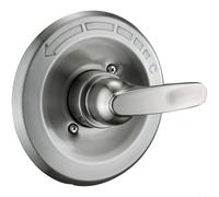 Pour 13/14 Series Robinet de Douche en Cuivre et Acier Inoxydable avec Plaque de Couvercle de Poignée, Compatible avec 1300/1400 et R10000, Chrome Noir Nickel (Nickel Wire Drawing)