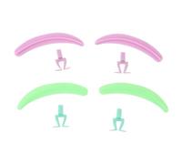 Pour 2 ensembles, pour l'assistance d'isolement des cils, les tampons en silicone, séparateur réutilisable pour les cils, 2 couleurs, pour l'outil de maquillage d'extension de cil