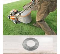 Pour 2 jeux de fil de débroussailleuse en acier compatible avec les débroussailleuses de 2,4 mm, 2,7 mm, 3,3 mm, 3,5 mm, 15 mètres par bobine, 30 mètres au total (3,5 mm)