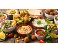 Pour 2 personnes : 2 assiettes de mezzé Mont Liban ou mezzé végétarien