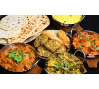 Pour 2 personnes : Menu indien avec entrée plat riz et dessert au choix à la carte