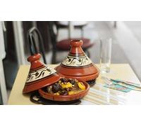 Pour 2 personnes : Tajine ou couscous viande au choix + dessert