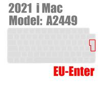 Pour 2021 iMac clavier Apple filaire A2449 A2450 A1243 A1843 MB110LL/B avec clavier numérique clavier en Silicone housse de protection peau - Type EU-A2449 with ID
