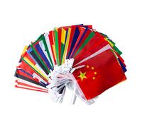 Pour 2022 Qatar Coupe Du Monde 8 Mètres 32 Pièces Drapeaux Chaîne Drapeau Pays Autour Du Monde Nations Drapeau Jeux Suspendus Drapeaux