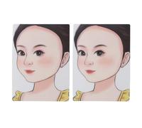 Pour 2pcs, pour les enfants, planche d'exercice de peinture au visage, pochoir de maquillage lavable réutilisable, pour débutant (Visage de la fille)