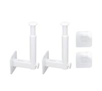 Pour 2pcs, pour un rack de chapeau, rétractable, crochets en forme de L, adhésif sans coup de poing, organisateur de chapeaux de 15 à 20, rack de rangement de casquette de (Blanc)