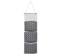 Pour 2pcs, pour un sac de rangement suspendu mural, organisateur de garde-robe, conteneur de jouets, pochette de poche, décoration, utilisation de la salle de bain de la chambre (Gris avec une toison