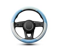 pour 38cm Automne Et Hiver Peluche Chaude Fourrure De Renard Argenté Modification Intérieure Automobile(Circular Blue White)