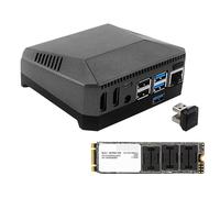 Pour 4 Argon M.2 BoîTier en Aluminium Adaptateur SATA SSD Vers USB 3.0 Ventilateur de Refroidissement IntéGré Carte SSD 128G