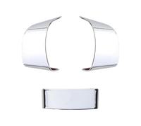 Pour 5 MK5 B6 2007-2011 3 Pièces Décoration Volant Voiture Couverture Garniture Autocollant Garniture Intérieure Décoration Interior Cadre(Chrome)