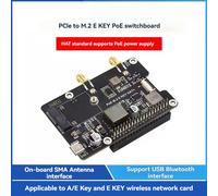 Pour 5 PCIe vers M.2 E KEY avec extension PoE HAT+