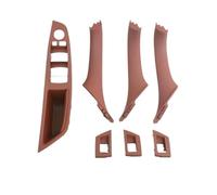 Pour 5 Pour Série F10 F11 F18 520i 523i 525i 528i 535i Accoudoir Porte Intérieure Panneau Commutateur Fenêtre Ensemble Poignées Traction Interior Garniture Cadre(Brown LHD 7PCS)