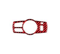 Pour 5 Pour Série F10 F18 2011-2017 Fibre Carbone Intérieur Voiture Phare Interrupteur Décoration Cadre Revêtement D'habillage Autocollants Interior Garniture Cadre(RED)