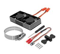 Pour 540 550 3650 3660 3670 4074 4068 4284 4274 1515 4985 1717 Échelles 1/5 1/6 1/8 1/10 Dissipateur Thermique Et Ventilateur De Refroidissement Voiture RC Remplacement PièCes Rc(Black,B)