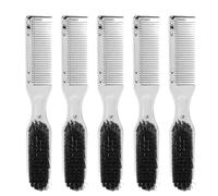 Pour 5Pcs, pour Barbe Peigne, Argent Couleur ABS Nylon Anti Statique, Confortable Cheveux Styling Peigne Ensemble, pour La Maison Salon Beauté