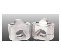 pour 7/8 "1-1/8 Pit Dirt Moto 1 Paire CNC 22mm 28mm Hors Route Moto Barre Pinces Guidon Risers Adaptateur Riser De Guidon(Argent)