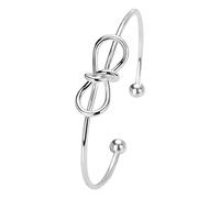 Pour 8 Bracelet Naturelle Bijoux Silver Bangle Bracelets For Women Cuff Bracelet Adjustable Jewelry Fashion Simple Open Bangles Cuff Jewelry For Women Mom Largeur Élastique Perles (Silver, One Size)