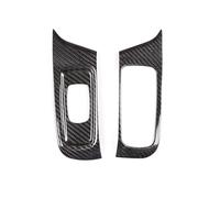 pour 911 718 2013-2021 Véritable Fibre Carbone Intérieur Porte Fenêtre Lève-vitre Panneau Commutation Couverture Car Styling Cadre Couverture Autocollants Autocollant Garniture(Noir)