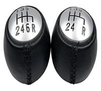 Pour A&lfa Pour Romeo GT 147 166 3.2 V6 Pommeau Levier Vitesse Cuir 5/6 Vitesses Bras Levier Vitesse Tête Stylo Pièces Rechange Couvercle Pommeau Levier Vitesse(: 6 Speed)