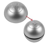 Pour A&lfa Pour Romeo Pour Giulietta 2010-2013 5/6 Vitesses Style Voiture Pommeau Levier Vitesse Capuchon Levier Tête Manette Vitesse Couvercle Pommeau Levier Vitesse(5 Speed Chrome Cap)